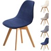 Fuloon Mid Century Modern Dining Chair Covers, Stretchable Armless Shell