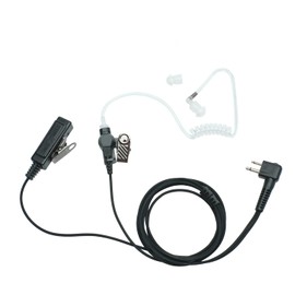 Sarcia 2 Pin Acoustic Tube Earpiece Compatible with Motorola CP200D CP200 CLS1110 CLS1410 RMU2080D BPR40 Surveillance Headset with PTT Mic, FBI Security Walkie Talkie Accessory,10 Pack