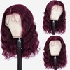 TopSilky 13X6 12ich Bob Body Wave Burgundy Wig Human Hair