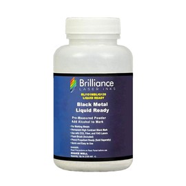 Liquid Ready Laser Marking Powder-"Brilliance Laser Inks" -BLI101MBLIQ120- Black Laser Ink for Metals Marking with CO2/Fiber/YAG (120 ml, Black)