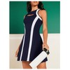 SweatyRocks Women's Cut Out Tennis Dresses Colorblock Crew Neck Sleeveless