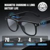 JASPIN Bluetooth Smart Glasses-Blue Light Glasses for Men and Women-Open