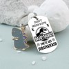 AOBIURV Dad's Keychain, Funny Daddysaurus Design, Stainless Steel Keychain for