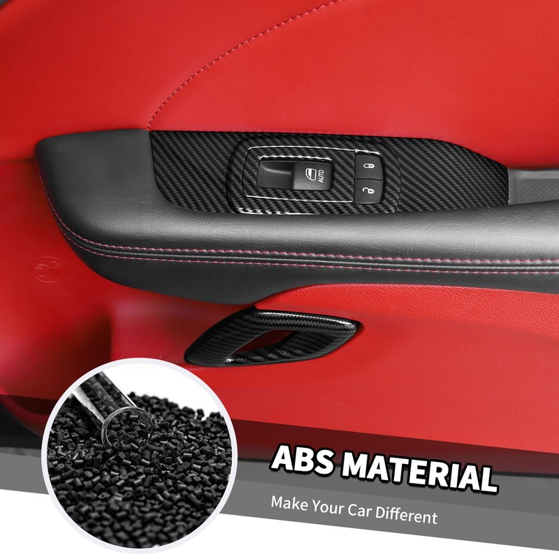 Jimen Fit for Dodge Challenger 2015-2023, 4PCS Inner Door Handle