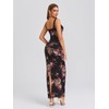 HTZMO Women Summer Floral Bodycon Maxi Dress V Neck Halter