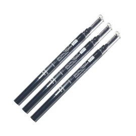 Generic (3 pcs) Nabi 3 in 1 Eye Brow Pencil, Eyebrow Pencil with Brow Brush and Eye Brow Filling Powder (Black)