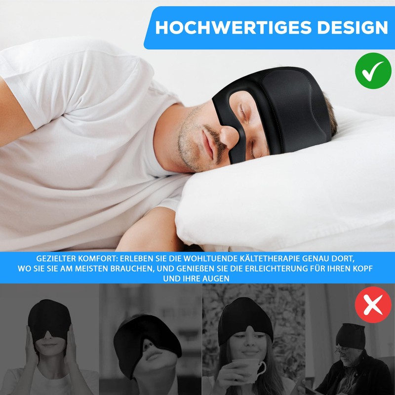 Gel Cooling Hat Migraine Mask