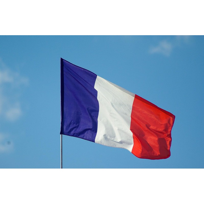 LEIVESTE - French Flag, Weatherproof with Rod Loop for French
