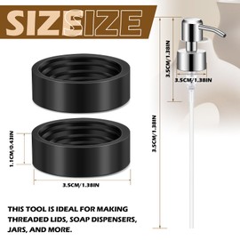 LemonRoad 4 Pcs Threading Tool and Dispenser Set Thread Cutter for Pottery with Clay Threading Pottery Tools for Soap Dispenser Ceramics Uniform Threads (Black)