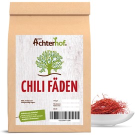 Chilli threads 100 g mild from chilli peppers, finely cut, an eye-catcher on any dish, chili threads