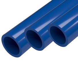 FORMUFIT PVC Pipe, 1" Size, (1.315" Actual OD) Sch 40 Furniture Grade, Blue (40"L x 3-Pack) DIY Structural for Greenhouse, Garden, Dog Agility and Maker Projects - P001FGP-BL-40x3