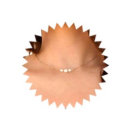 TseenYi Vintage Pearl Choker Neckalce Gold Pearl Pendant Necklace Boho Beaded Pearl Necklace Minimalist Pearl Chain Necklace Bridal Pearl Wedding Necklace Chain Jewelry for Women and Girls