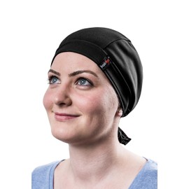 hairtex Stable Hat with Bands Reliable Protection Against Stable Odour Suitable for Any Hairstyle and Hair Length, Black, L