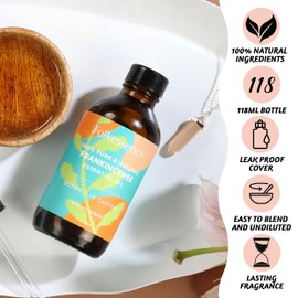 Folkulture Frankincense Essential Oil Organic | 4 Fl Oz - 100% Pure, Natural Frankincense Oil | Essential Oil for Skin | Premium Grade with Glass Dropper for Aromatherapy
