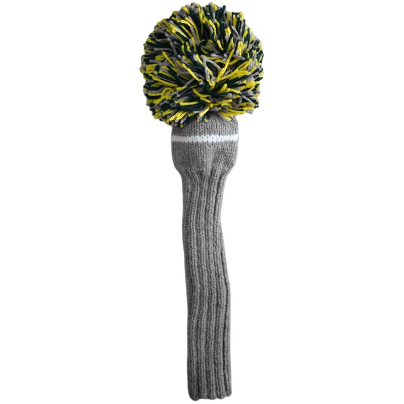 Jan Craig Handmade Driver Headcover 460cc Silver/Aspengreen/Yellow
