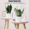 5 PCS Indoor Plant Pots with Base PP White Beautiful