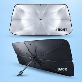 Car Windshield Sunshade Umbrella for Summer Parking – Foldable Polyester Front Window Shade for Daily Use