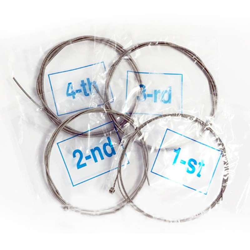 4Pcs Electric Bass String Set Steel Wire Exquisite Toning Electric