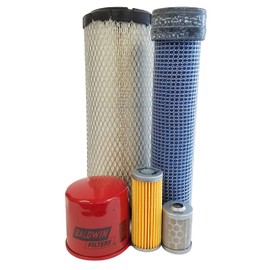 CFKIT Service Filter Kit Compatible with KOBELCO Excavators SK35SR & SK35SR-2 w/Yanmar Engine (No Hydraulic Canister)