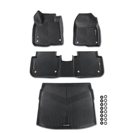 G-PLUS 4PCS Floor Mats Cargo Liners Compatible with Honda CR-V CRV (Include Hybrid) 2023 2024 2025 TPE All Weather Full Cover Protection Floor Liners Accessories