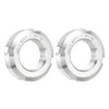 uxcell M25 x 1.5mm - 2Pcs Retaining Four-Slot Slotted Round