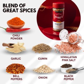 My Secrets Peggy’s Food Sassy Chili Blend Spicy Chili Seasoning – Hot Chili Powder Seasoning– Perfect Blend of Chilies & Herbs With Himalayan Pink Salt – No Preservatives or Additives – 4.5 oz Pack
