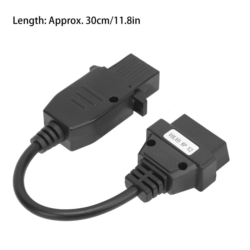 30cm Car OBD2 Diagnostic Cable Adapter 8PIN to 16PIN Plastic