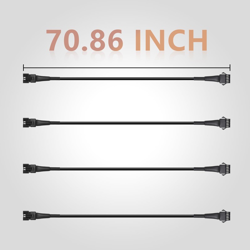 TDE Explorer.Lighting 4PCS 76.3 inch 5-Pin Extension Wire Cable Cord