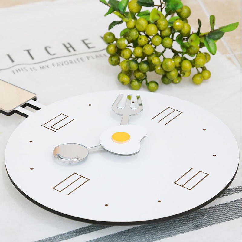 Stephanie Imports Modern Minimalist Frying Pan Shaped Kitchen Wall Clock