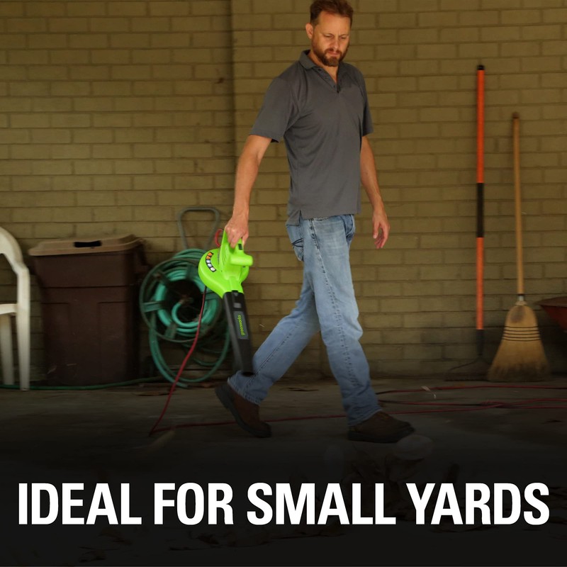 Greenworks 7 Amp 160 MPH/150 CFM Single Speed Electric Blower,