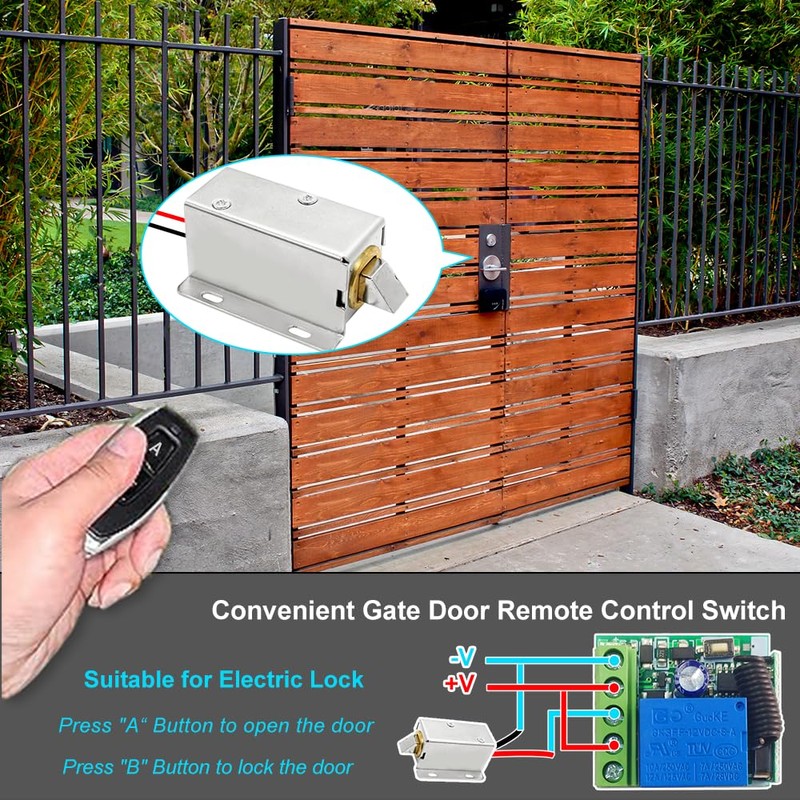 QIACHIP 433Mhz Universal Wireless Remote Control Switch DC 12V 1CH