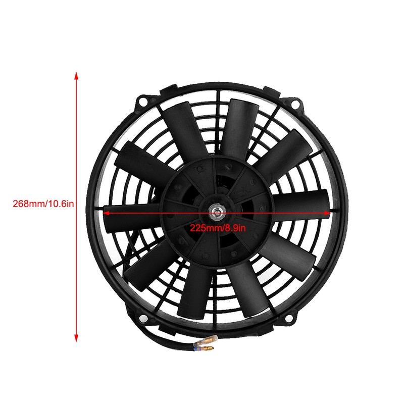 12V 80W 9inch Universal Car Curved Blade Air Conditioner Condenser