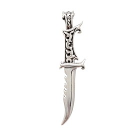 Treasure Bay 925 Sterling Silver Dagger Pendant Necklace for Men Sterling Silver, Sterling Silver, Not applicable