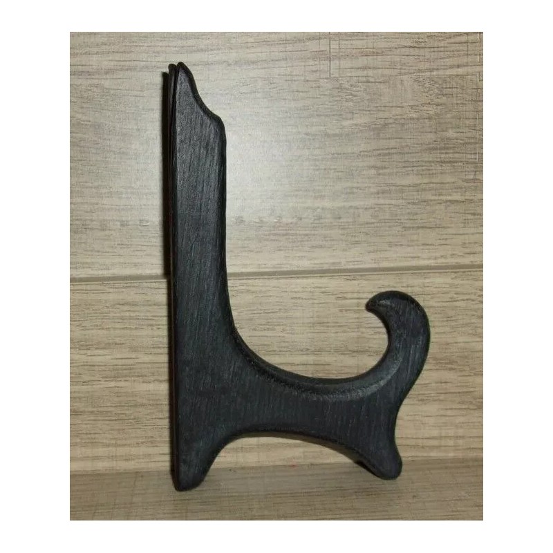 Unbranded 5" Display Easel or Plate Stand Black Wood with