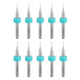 sourcing map PCB Drill Bits 0.35mm Tungsten Carbide Rotary Tool Jewelry CNC Engraving Print Circuit Board Micro Drill Bits 1/8 Inch Shank 10 Pcs