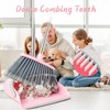 OOOFLOWER Broom and Dustpan Combo Set, Long Handle and Standing