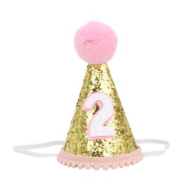 Semato 2nd Birthday Decorations for Girl 2nd Birthday Girl Hat 2nd Birthday Outfit Girl 2nd Birthday Crown 2 Year Old Birthday Decorations Girl Birthday Hat for 2nd Birthday