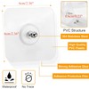 Celbon Transparent Shower Caddy Adhesive Hooks, 4-Pack, Strong Sticker Pads