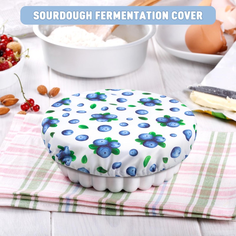 6 PCS Bowl Covers for Bread Proofing, Reusable Elastic Fabric