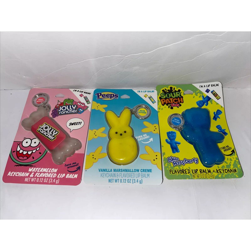 Taste Beauty Lot Three (3) NEW Lip Balm & Keychain