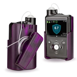 Healvaluefit-Soporte para bomba de insulina giratorio 360°, estuche para bomba de insulina con clip para Medtronic MiniMed 630G 640G 670G 770G 780G, clip resistente y duradero (púrpura)