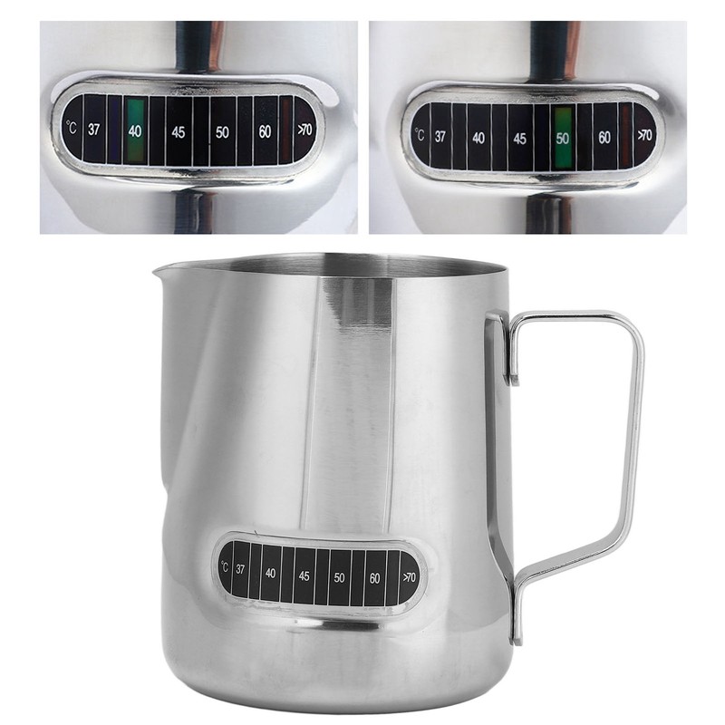 Milk Frother Cup 600ml Short Mouth Spout Milk Frothing Pitcher