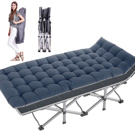 Barbella Folding Camping Cot, Folding Cot Camping Cots for Adults, Portable Sleeping Cot with Mattress Foldable Outdoor Bed Camp Cots Guest Bed with Carry Bag for Home, Office & Outdoor Use