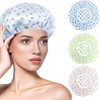 MZD8391 Shower Cap, Reusable Shower Hat Bath Caps - Waterproof