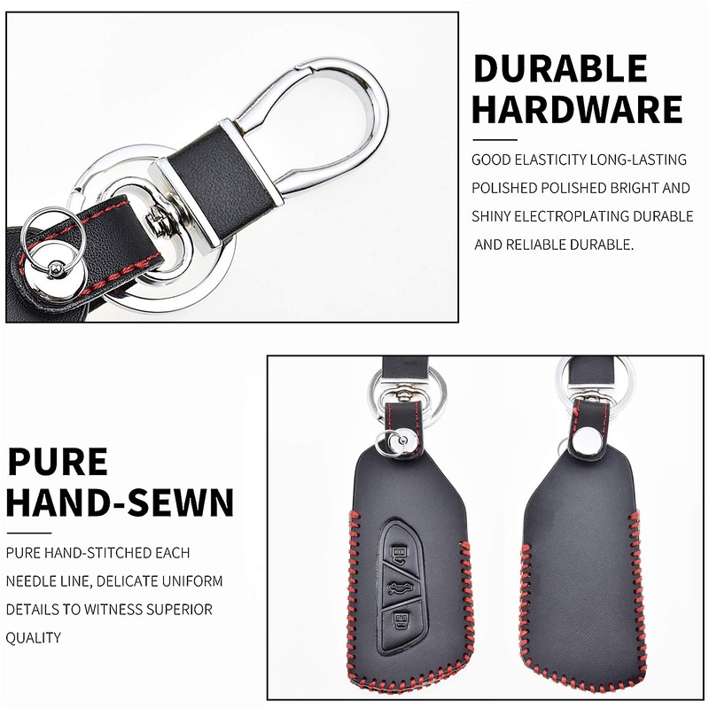 KASER Faux Leather Protective Case Key Fob Car Key Compatible
