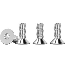 Drenky M5 Screws, M5 X 12mm Screws Countersunk Bolts 304 Stainless Steel Screws Flat Head Hex Socket Cap Screws DIN 7991 / ISO 10642 Fully Thread Rustproof Machine Screws, 25 Pcs