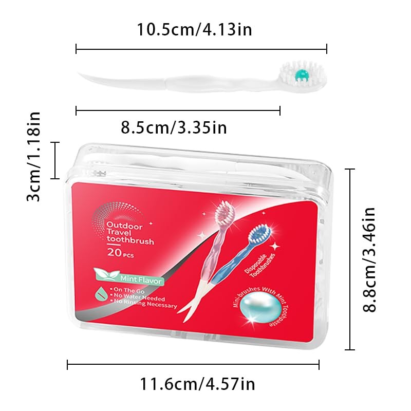 Mini cepillo de dientes desechable con pasta de dientes portátil
