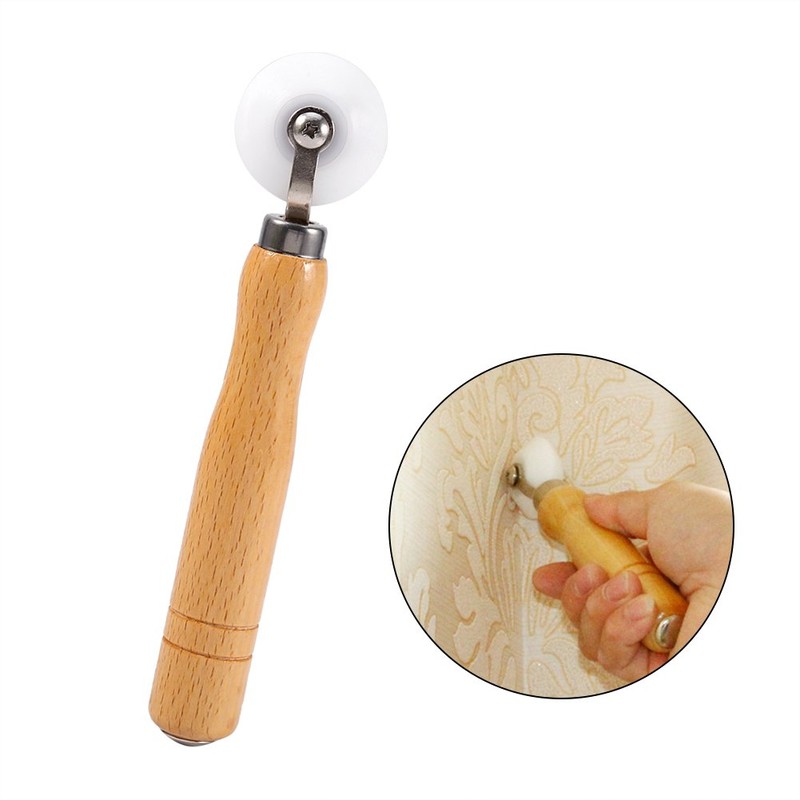 Wallpaper Seam Roller, POM Roller + Wooden Handle Corner Wallpaper