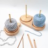 RoseFlower Wool Unwinder Wood, Rotating Wool Ball Holder, Knitting Thread