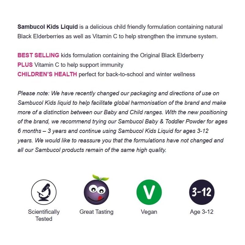 Generic Kids Sambucus Black Elderberry & Vitamin C | Immune